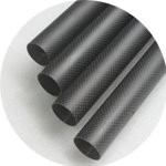 Twill koltrefja rör